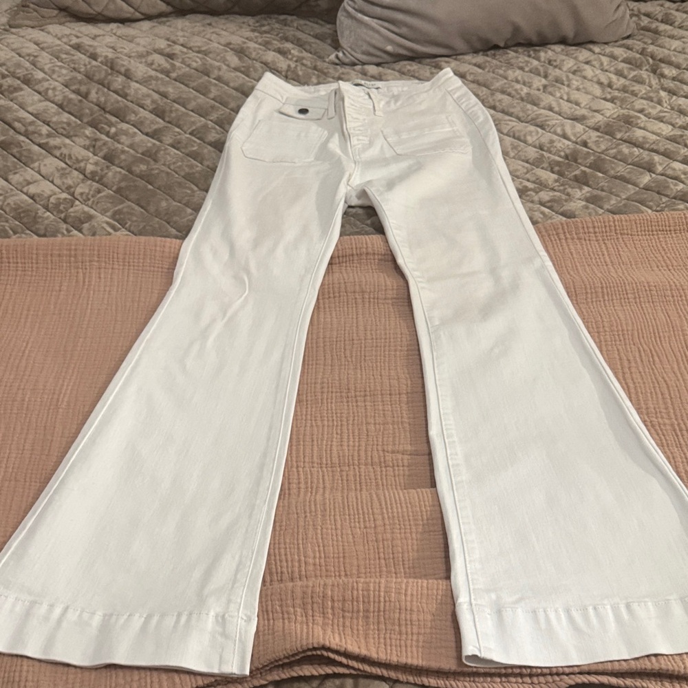 Judy Blue Women's White Flare Jeans